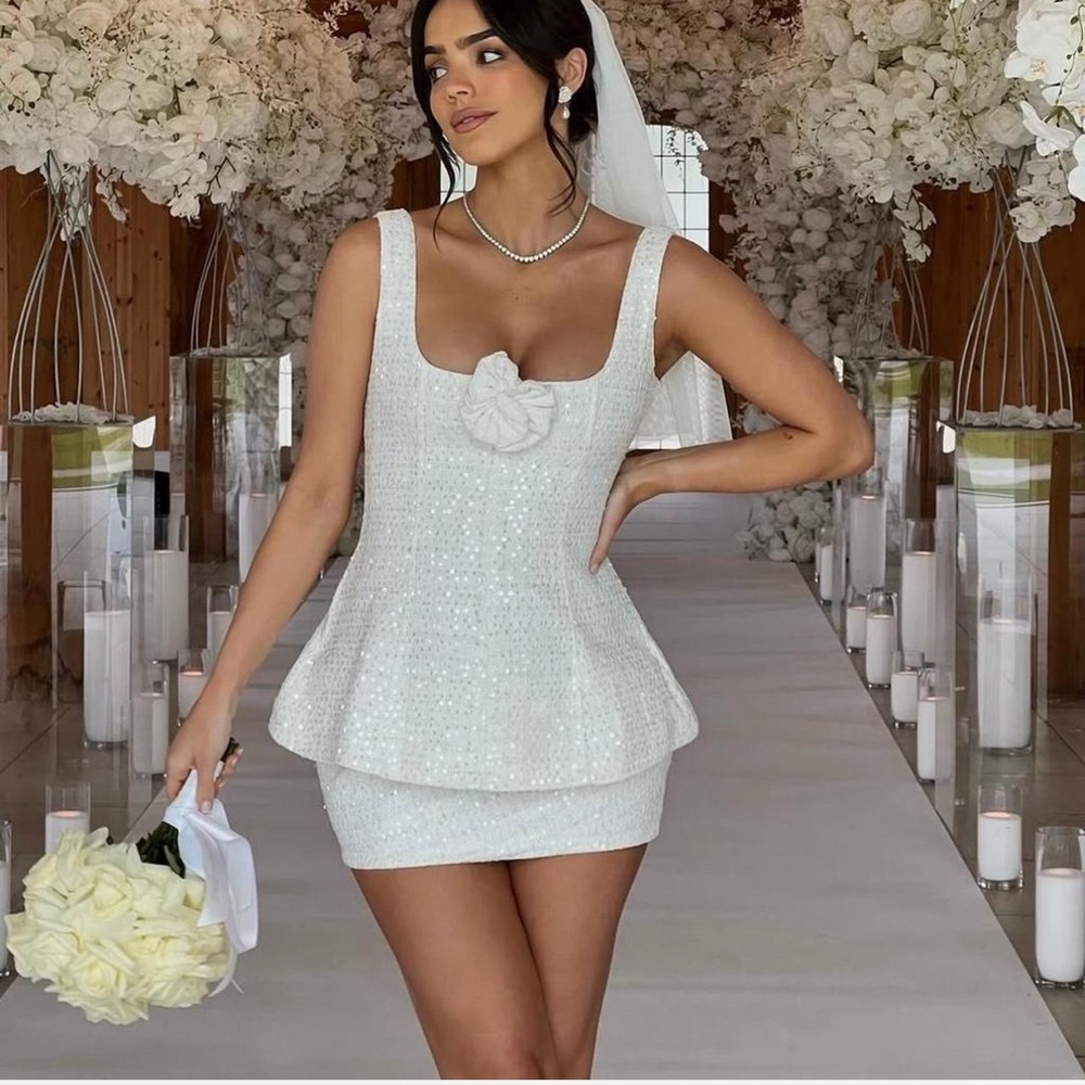 Wanderdoll Sophia white mini dress